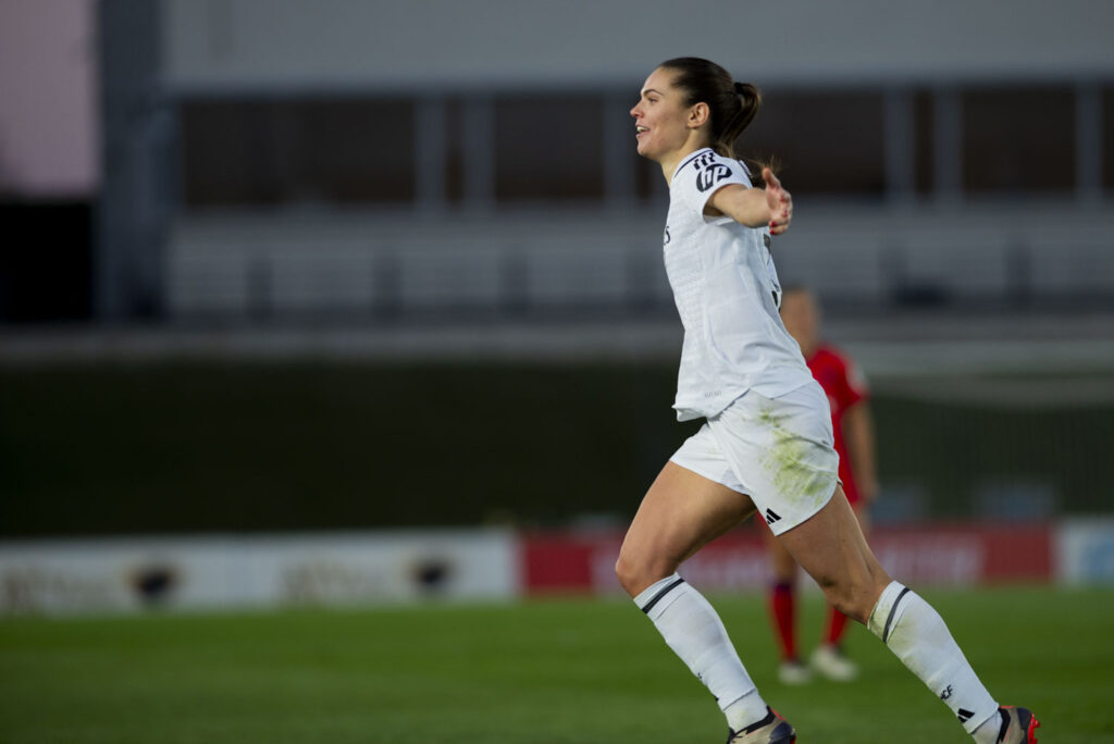 Real Madrid Femenino vs Sevilla. Celebración de Bruun